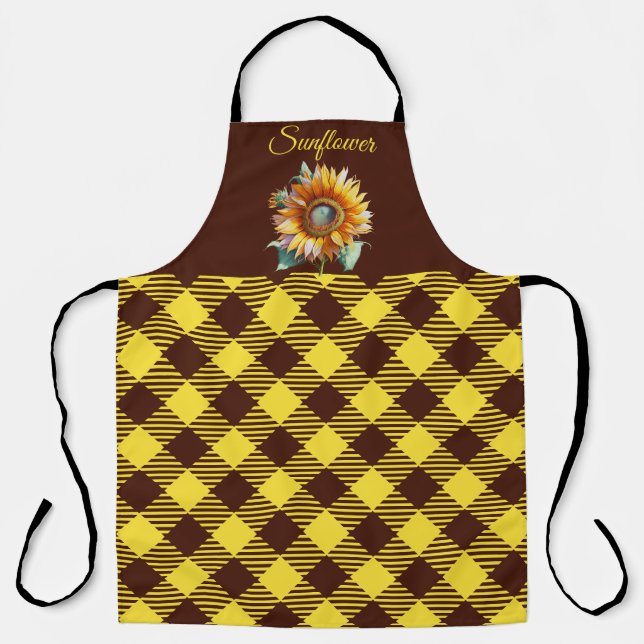 Tablier Gingham "Tournesol" (Recto)