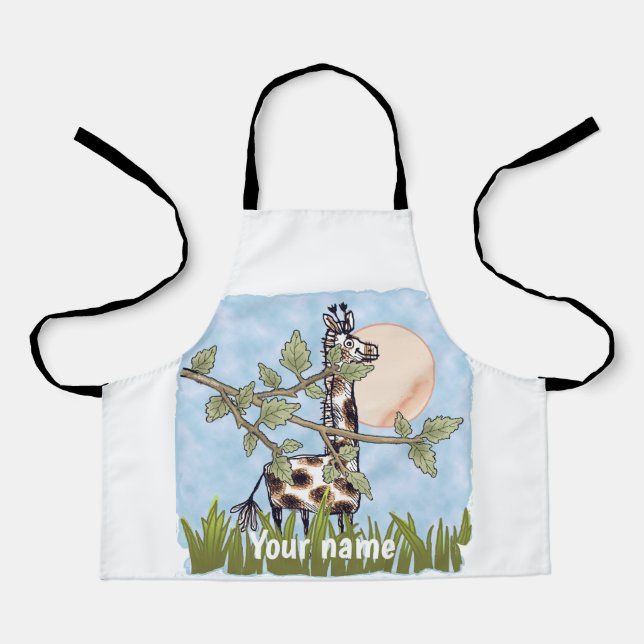 Tablier Girafe qui se cache  (Recto)
