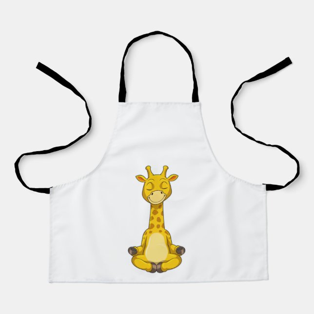 Tablier Giraffe à la méditation de Yoga (Recto)