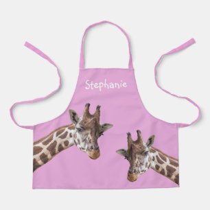 Tablier Giraffe Photos Personnalisé Enfants Nom Apron