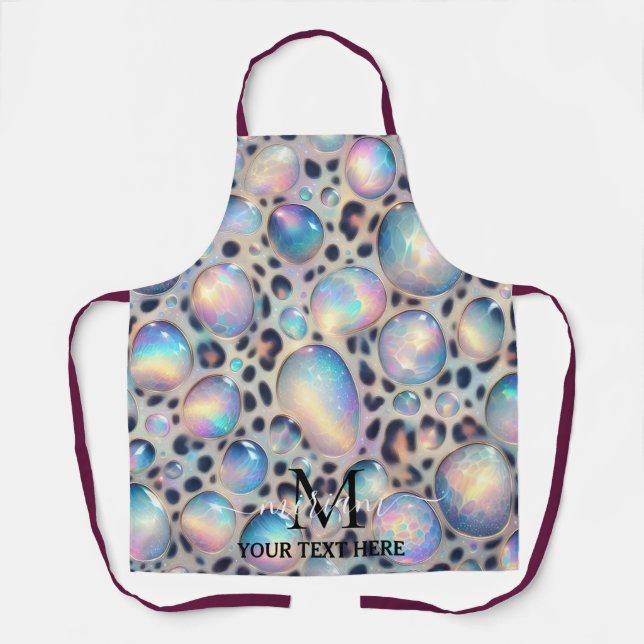 Tablier Girly Glam Opal Leopard Print All-Over Print Apron (Recto)