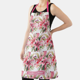 Tablier Girly Rose Stargazer Lily Floral