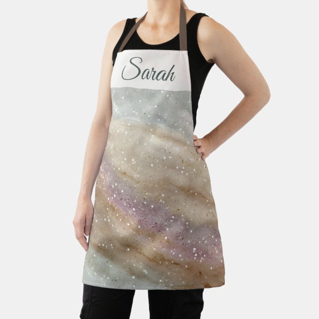 Tablier Glitter Custom Name Christmas Apron (Insitu)