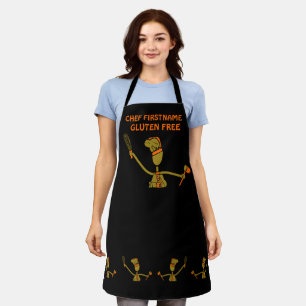 Tablier Gluten Free Joyeux Chef Olive with Orange