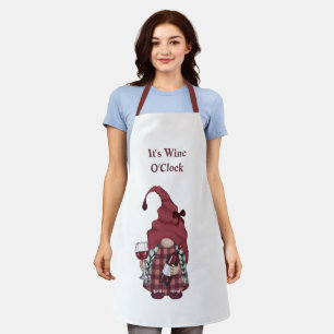 Tablier Gnome à vin Il est l'heure du vin