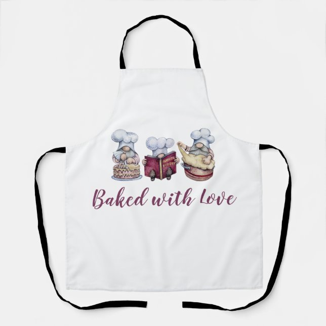 Tablier Gnomes personnalisés Cuisine de cuisson mignonne d (Recto)