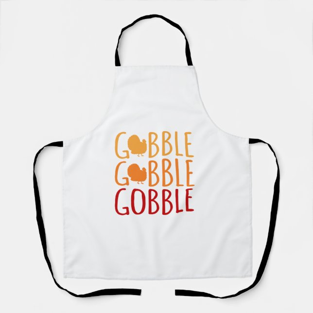 Tablier Gobble Funky Thanksgiving Turquie Famille Hommes F (Recto)