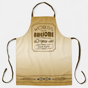 Tablier Gold 60th Birthday Celebration World Best Fabulous