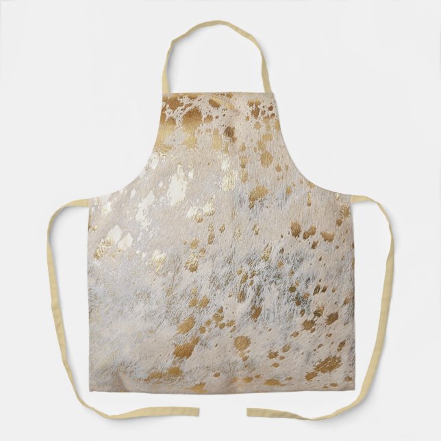 Tablier Gold Cowhide Imprimer Metallic Cowgirl Western (Recto)