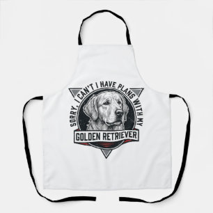 Tablier Golden Retriever Désolé j'ai des projets Amoureux 