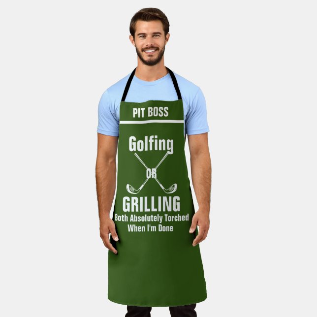 Tablier Golf Grill Master Apron - Parcours amusant Cadeau (Porté)