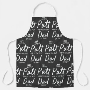 Tablier Golf papa moderne kaki vert typographie drôle phot