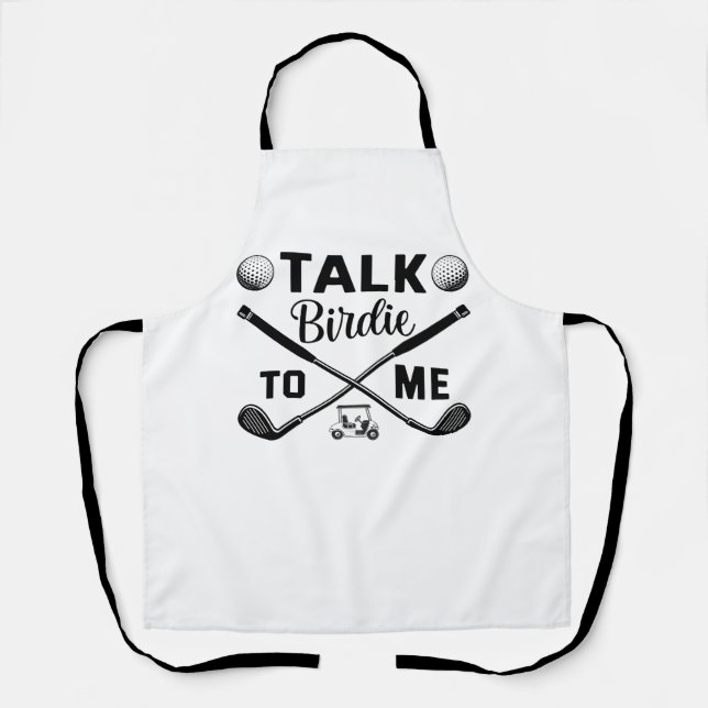 Tablier Golf Parlez Birdie à moi drôle (Recto)
