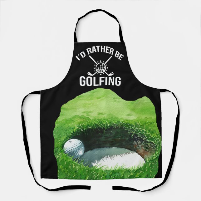Tablier Golf sur le thème du golfeur (Recto)