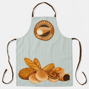 Tablier Goodies cuites Pâtisserie Pain Baker Logo Bleu Gr
