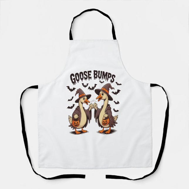 Tablier Goose Bumps Halloween Witch Automne (Recto)