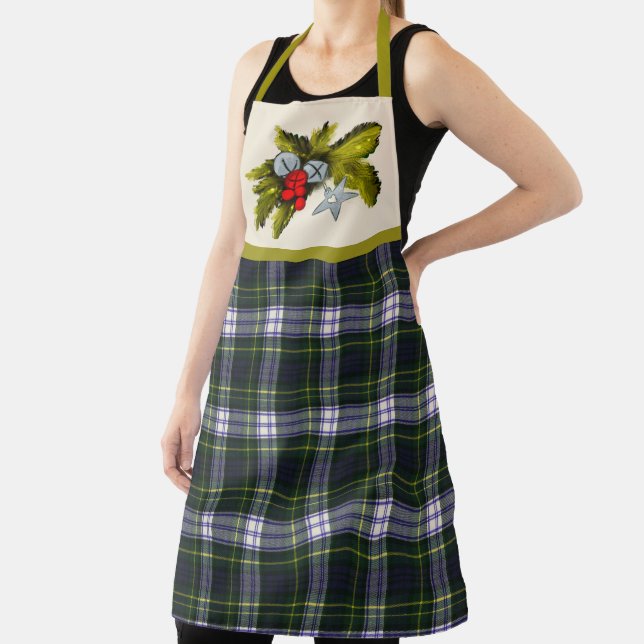 Tablier Gordon habille moderne original Tartan Noël (Insitu)