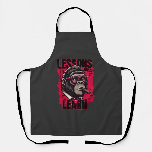 Tablier Gorilla Boss Lessons Learn Apron  (Recto)
