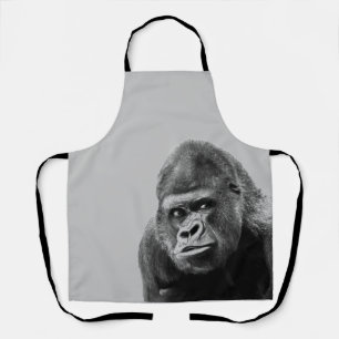 Tablier Gorille noire blanche