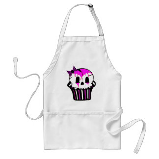 Tablier gothique de petit gâteau de crâne