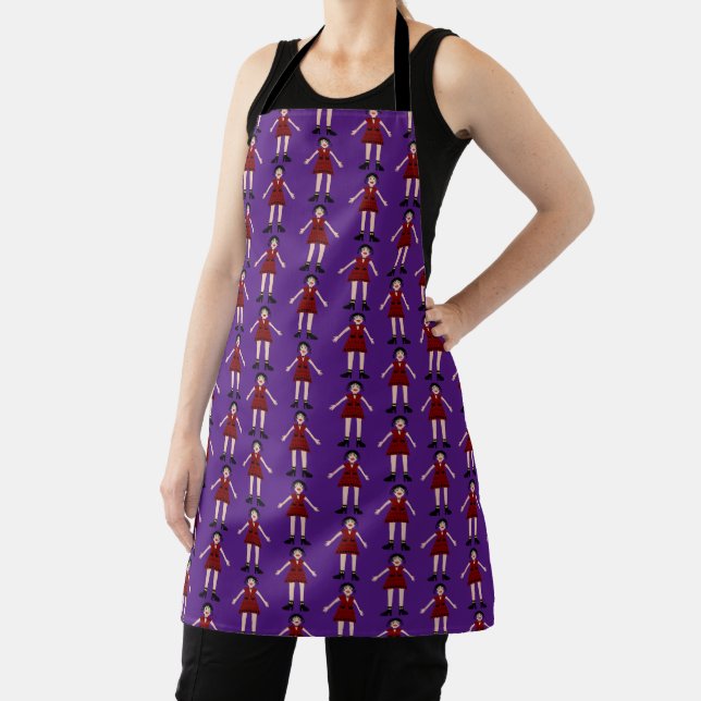 Tablier Gothique Halloween Vampire Lady Patterned (Insitu)