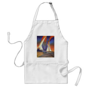 Tablier Goulet Artistique sous voile en orange et violet