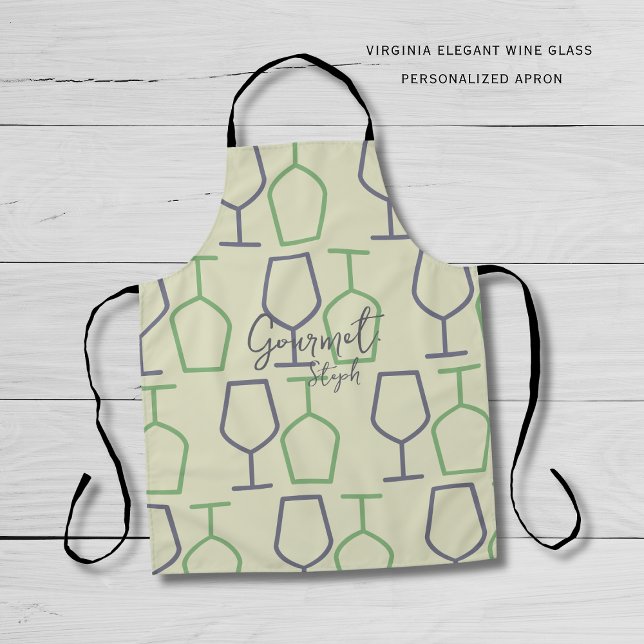 Tablier  Gourmet Custom Virginia Wine Apron (Check out this personalized Apron, featuring Virginia's famous wine!)