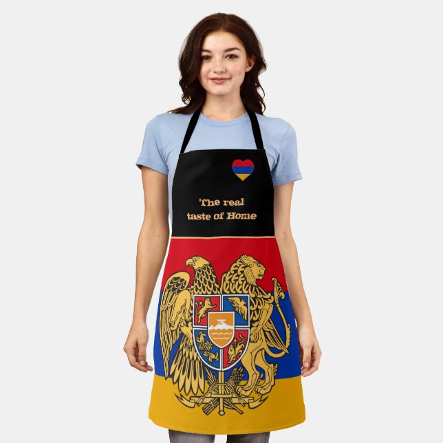 Tablier Goût de la maison & drapeau arménien, Arménie /Cui (Porté)