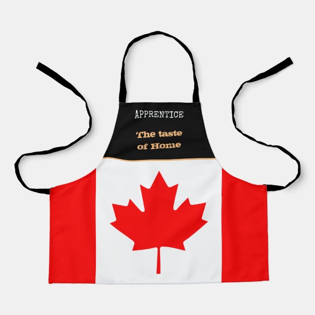 Tablier Goût de la maison et drapeau canadien, Canada /Cui (Recto)