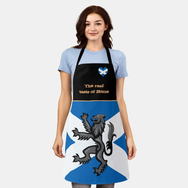 Tablier Goût de la maison et drapeau écossais, Cuisine / E (Porté)