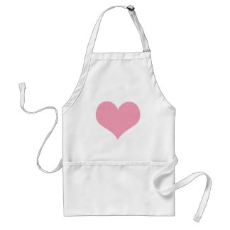Tablier Grand Coeur d'amour rose