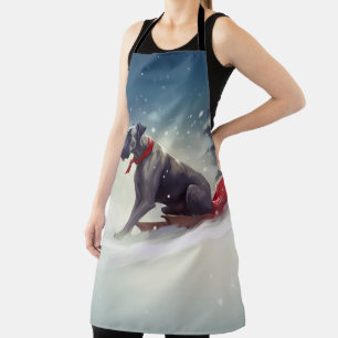 Tablier Grand Dane Noël hiver neige