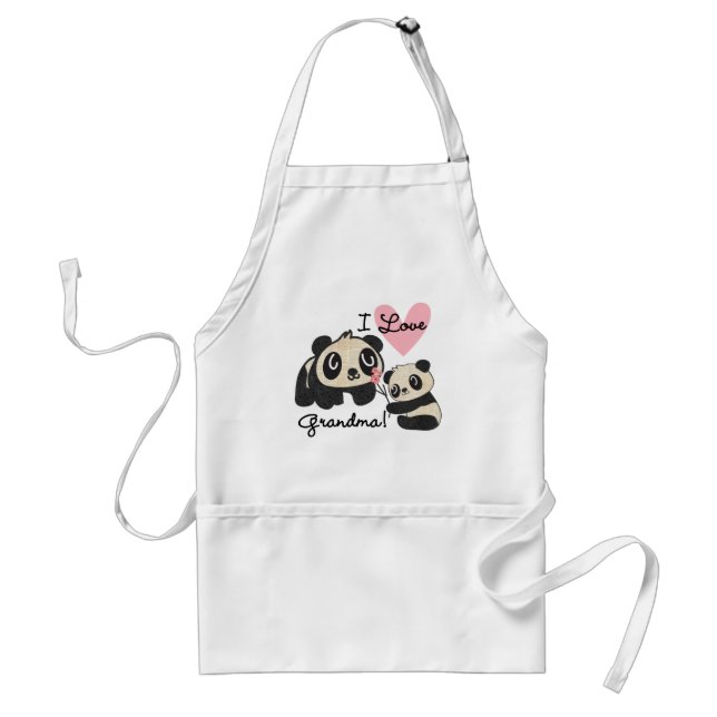 Tablier Grand-maman d'amour des ours panda I (Devant)
