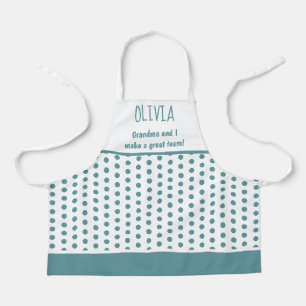 Tablier Grand-mère et enfant Cuisine Turquoise Cuisine d'a