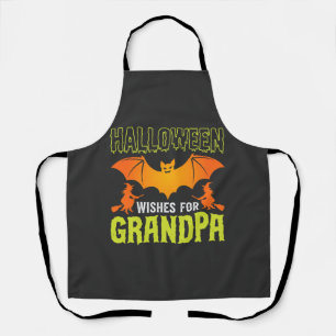 Tablier Grand-père de Halloween chauve-souris sorcière voe