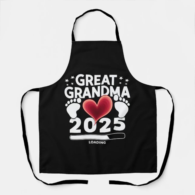 Tablier Grande grand-mère Chargement 2025 Faire-part de gr (Recto)