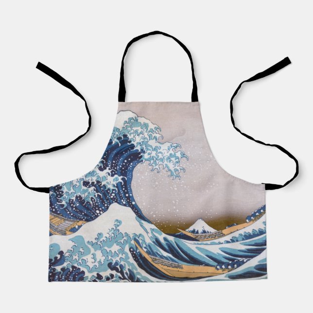 Tablier Grande vague du tsunami Kanagawa Japon par Hokusai (Recto)