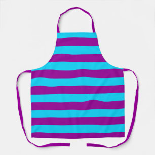 Tablier Grandes bandes bleues et violettes