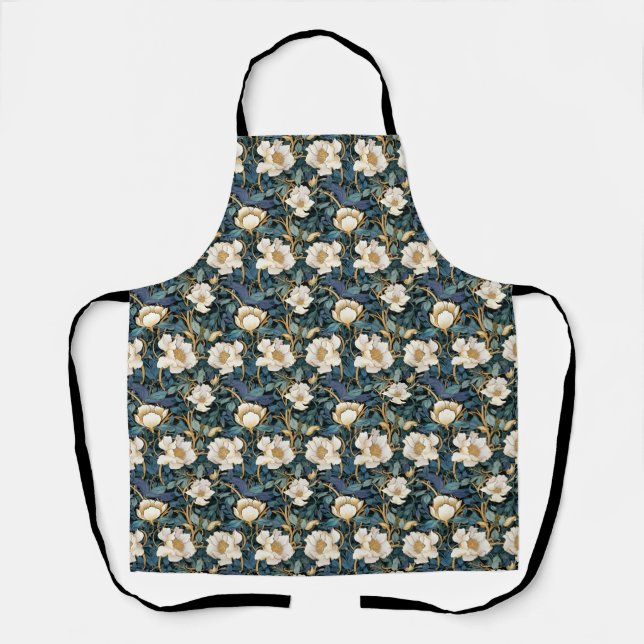 Tablier Grandes Fleurs William Morris Inspiré Tout (Recto)