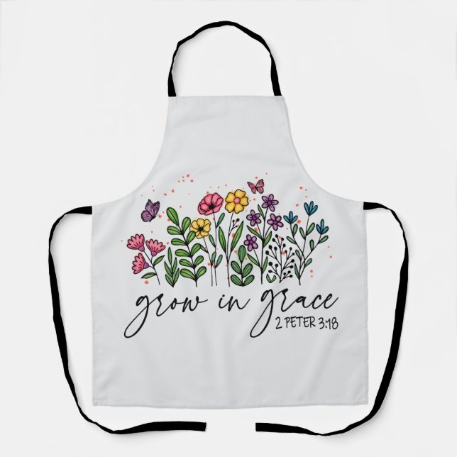 Tablier Grandir en grâce (Recto)
