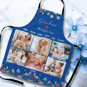 Tablier GRANDMA NOUS VOUS AIMONS Votre Nom Photo Collage A