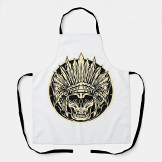 Tablier Graphisme de crâne de chef guerrier