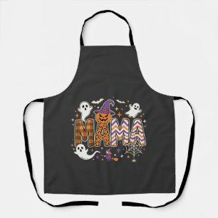 Tablier Graphisme de Maman Halloween Fantômes Sorcière et