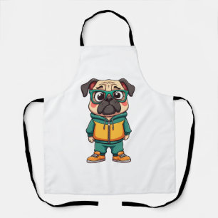 Tablier Graphisme de mode de rue de dessin animé de chien