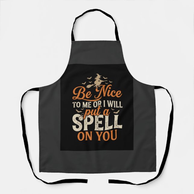 Tablier Graphisme de sort de sorcière d'Halloween_1 (Recto)