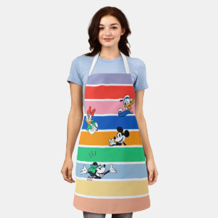 Tablier Graphisme rayé avec couleurs en relief Mickey & se