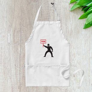 Tablier Gras Oui Signe Minimaliste Stick Figure Manifestat
