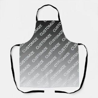 Tablier Gray (changeable color) Ombre & Text Pattern