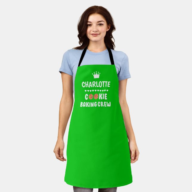 Tablier Green "Cookie baking équipage! ! (Porté)