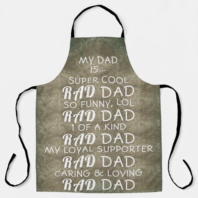 Tablier Green Gold Festive | RAD DAD | FÊTE DES PÈRES (Recto)